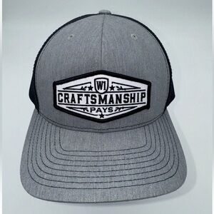 Windsorone Make Craftsmanship Pays patch Ball Cap Hat Snapback Baseball gray